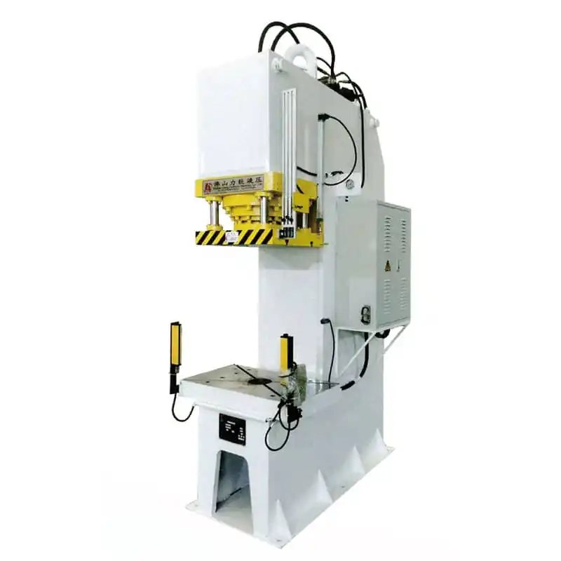 LN41 single column hydraulic press with an open-sided frame